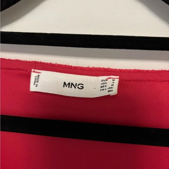 Mango Red Ruffle Wrap Mini Dress - Picture 3 of 3